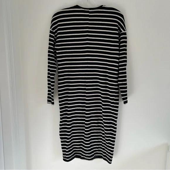 Zara Sweater Dress Striped Long Sleeves Black and White Size Small - Picture 8 of 15